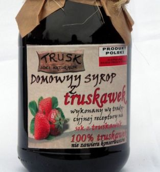 TRUSK Domowy syrop z truskawek 830 ml